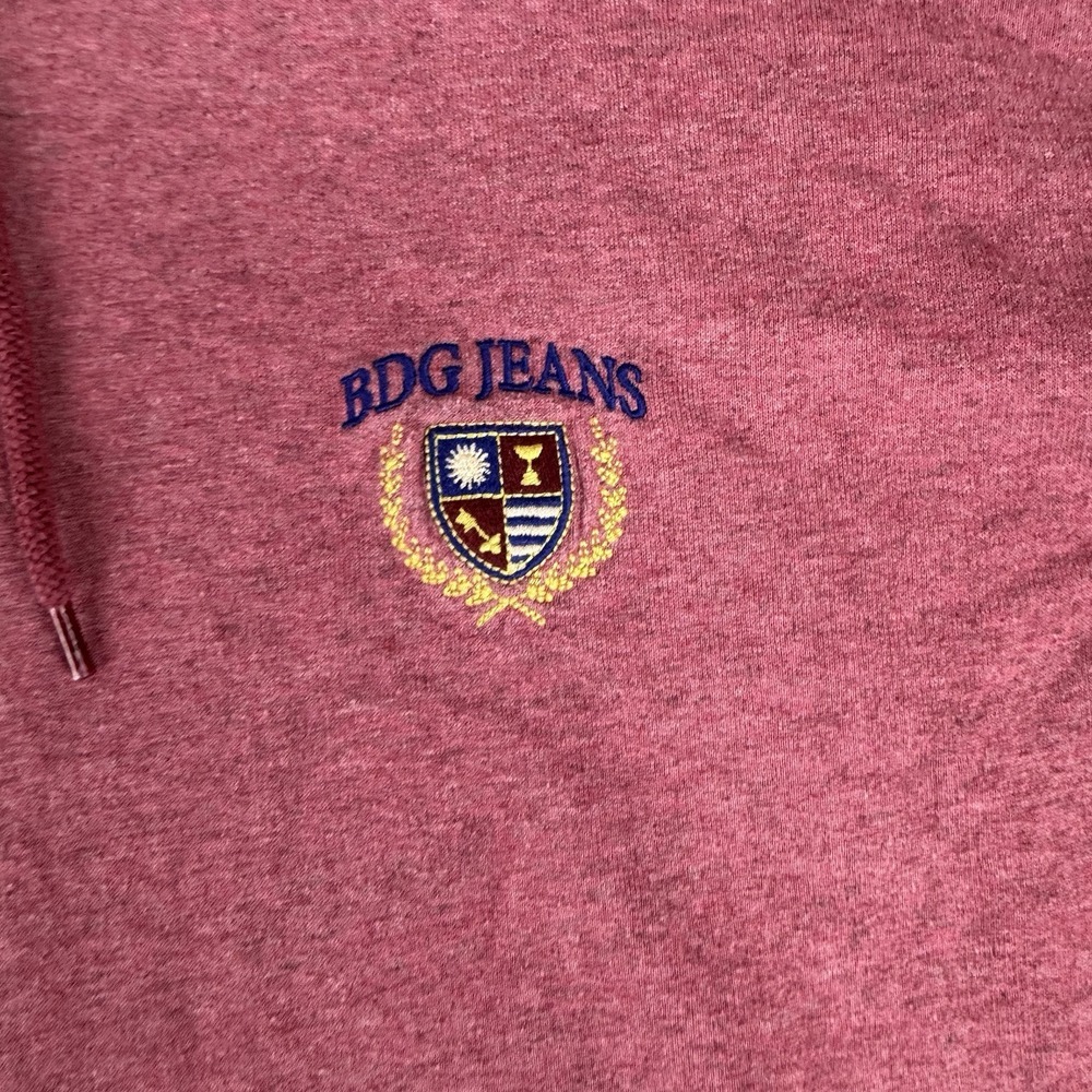 BDG Hoodie Men's Small Coral Red Pullover Long Sleeve Urban Outfitters Casual - Picture 3 of 11
